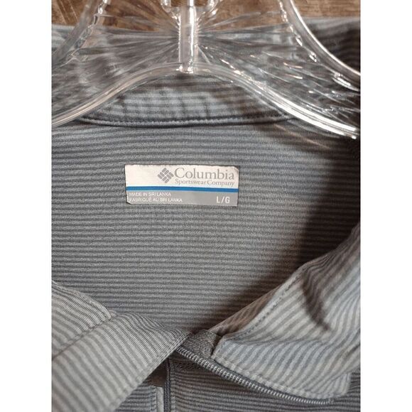 Columbia Women's Gray Fitted Quarter Zip Long Sleeve Shirt Size Large - Picture 2 of 3